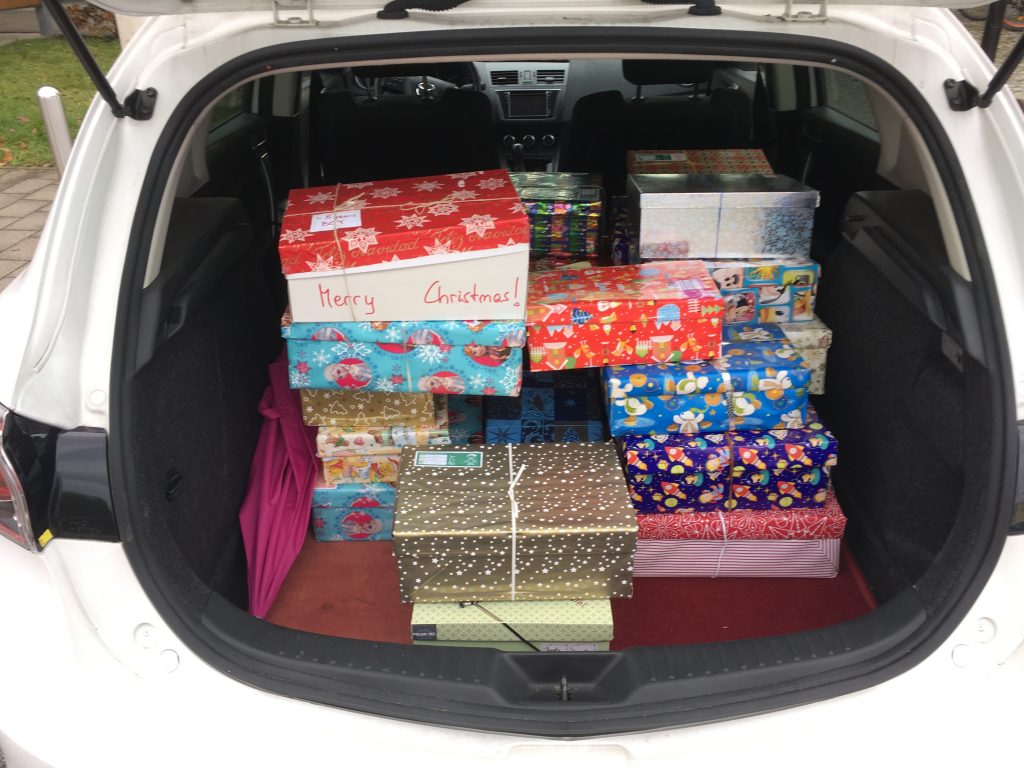 Die Packerl auf ihrem ersten Wegabschnitt